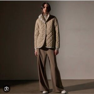 James Perse Quilted Beige Jacket with Sherpa Style Lining